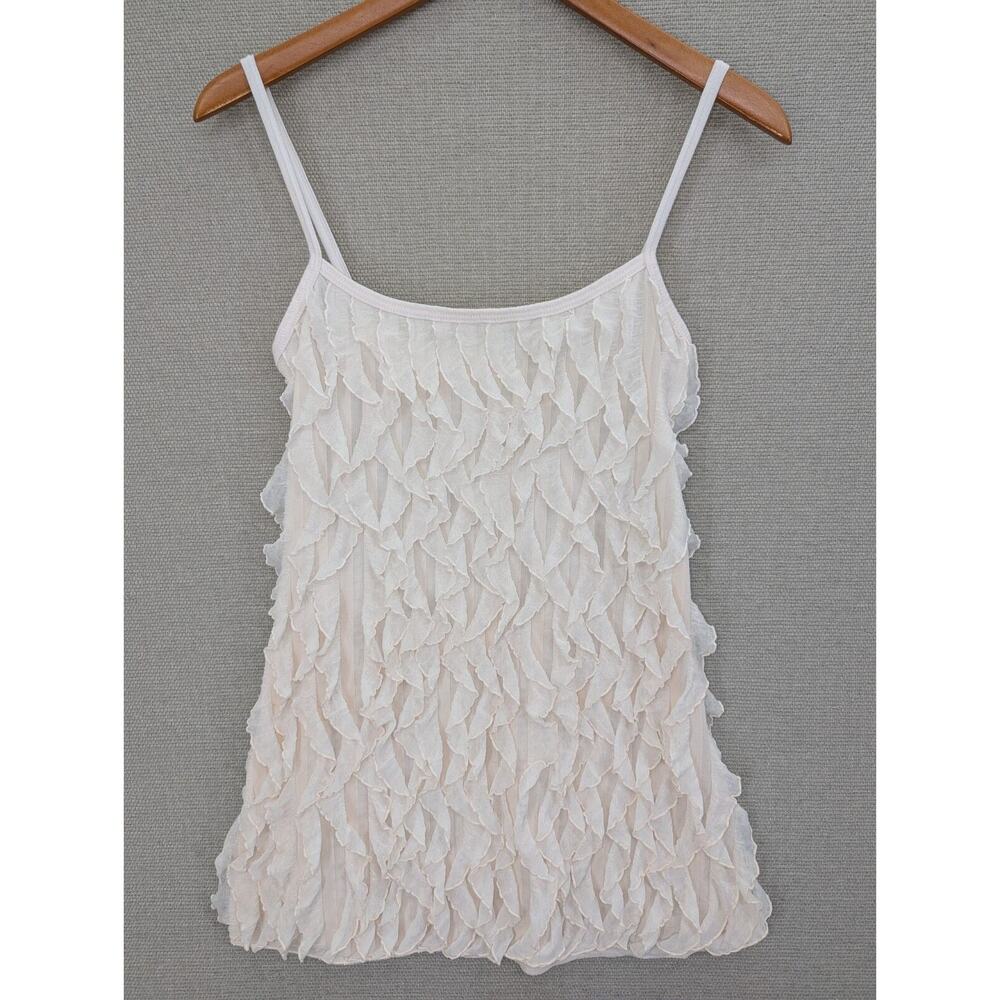 Charlotte Russe White Textured Cami Top